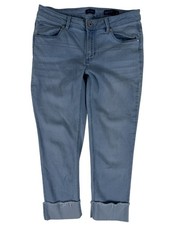 J.Jill Authentic Fit Light Wash Mid-Rise Cuffed Cropped Denim Jeans Women's 6