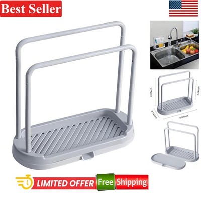 Kitchen Cloth Rack Double-Layer Dish Washing and Cleaning Cloth Drain Rack Gray
