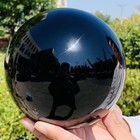 4.71LB Natural Black Obsidian Ball Quartz Crystal Sphere Gemstone Healing — photo 8
