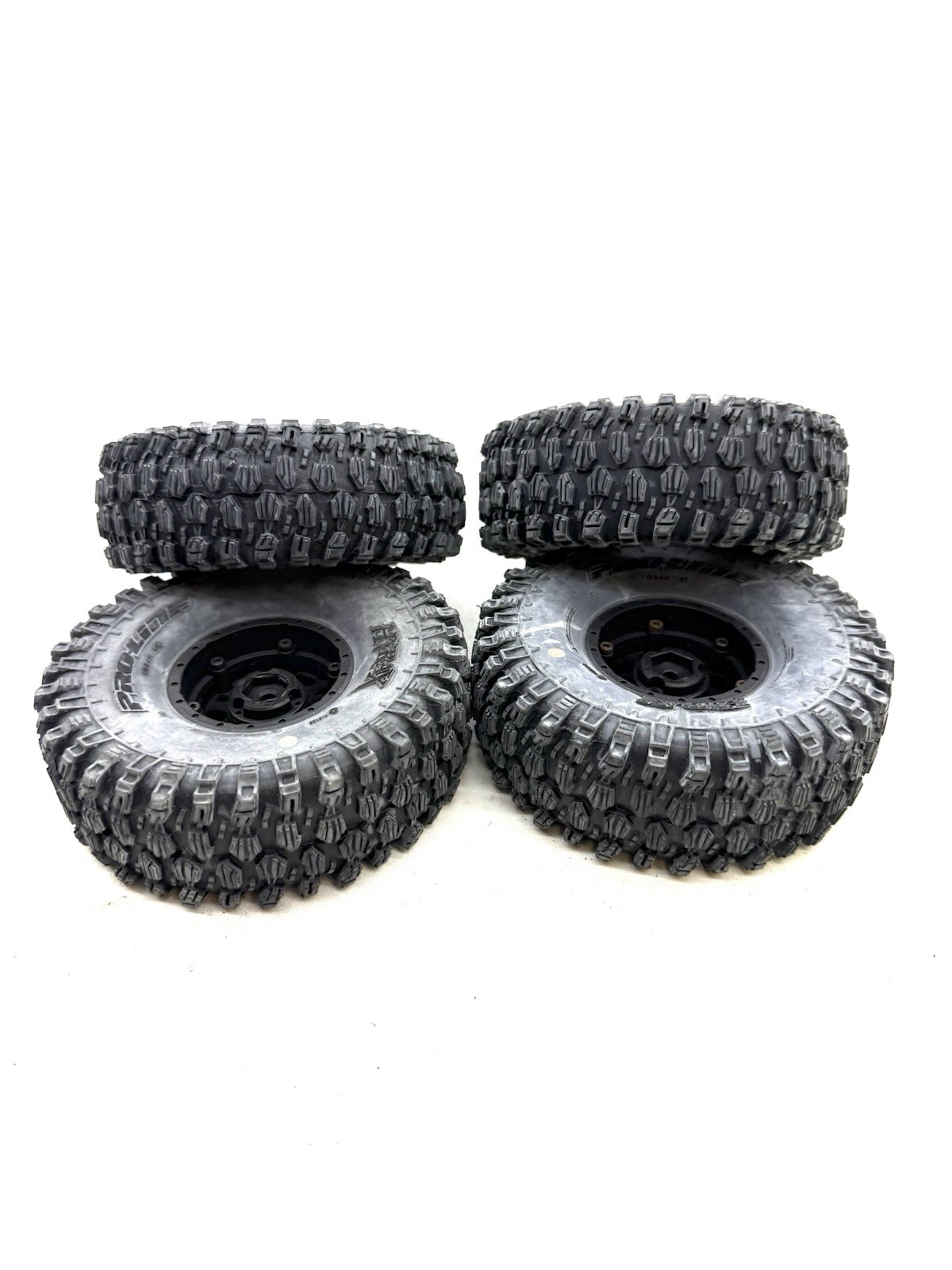 4x Proline Hyrax 10128 1.9" 1/10 Crawler Tires 12mm Hex Mounted New!
