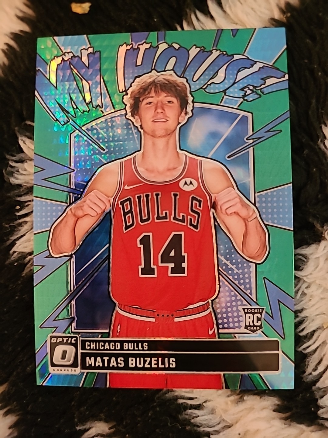 2024-25 Panini Optic Matas Buzelis #15 HYPER GREEN MY HOUSE (RC) /249