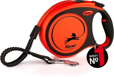 flexi Xtreme L Gurt-Rollleine 8 m für Hunde bis 55 kg schwarz/orange 3m-8m