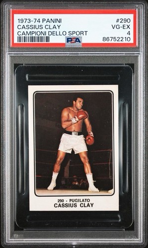 1973-74 Panini Cassius Clay Muhammad Ali Campioni Dello Sport PSA 4 #290   cc23