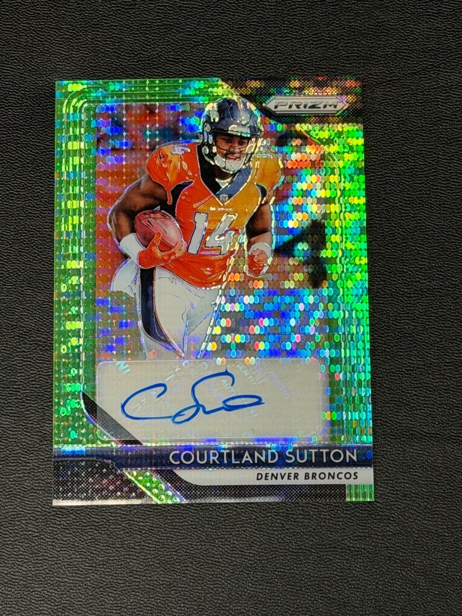 Courtland Sutton 2018 Prizm Neon Green Pulsar Rookie Autographs
