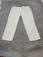 Adrianna Papell Straight Leg Pants Size 14 White Grey Pattern