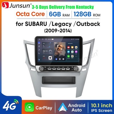 10.1''6+128G Carplay Android15 For Subaru Legacy Outback 2009-14 Car Stereo Radio