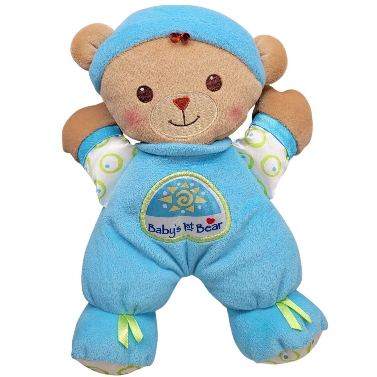 Fisher Price Babys 1st Bear Plush Doll Rattle Pajamas Nursery Animal 2008