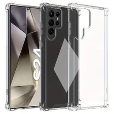 Clear Silicone Phone Case Cover For Samsung Galaxy S24 S22 S23 Ultra 