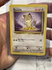 Pokemon Card Meowth 80/130 Base Set 2 Unlimited  Common WOTC 2000 NM Vintage Vtg