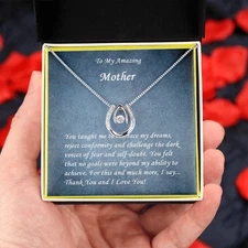 Lucky in Love Necklace, For Her, Mother, Mom, Grandmother, Aunt, Sister, Wife, G