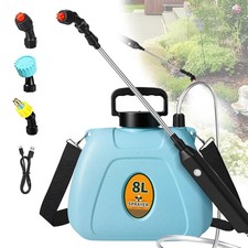 8L Upgrade Sprayer Electric Garden Sprayer With 3 Mist Nozzles USB Rechargeable-