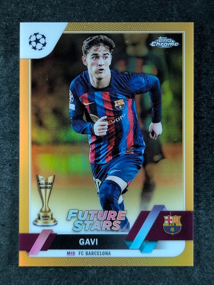 2022-23 Topps Chrome UEFA GAVI 15/50 Gold Refractor SP FC Barcelona #178