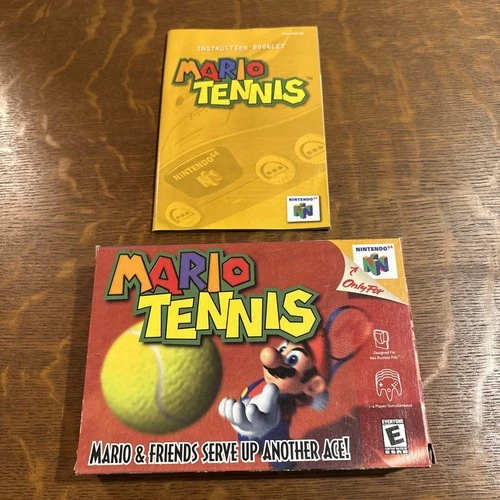 Mario Tennis (Nintendo 64, 2000) Box and Instruction Manual Only