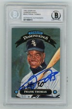 Frank Thomas Signed 1992 Donruss Diamond Kings #DK-8 BAS Beckett White Sox HOF