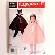Simplicity 0701 EASY Halloween Costume Pattern Toddler 3T-4T Batman Princess