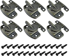 6 Sets Heavy Duty Table Leaf Latch Lock Hardware for Extension Tables - Bronze