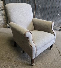 Tetrad Grey Harris Tweed Bowmore Howard Style Chair Armchair