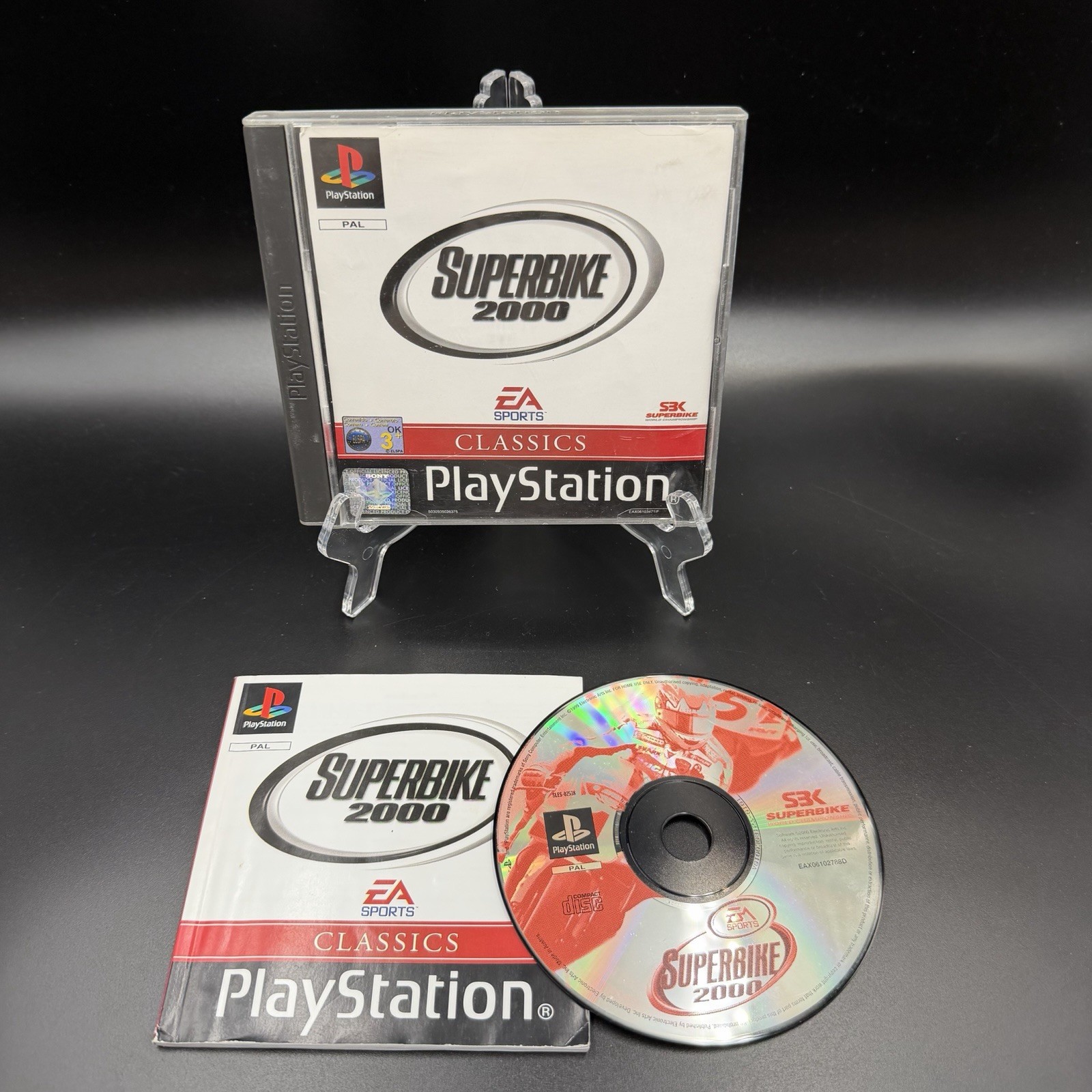 Superbike 2000 (PAL, 1999) Sony Playstation 1 Game Boxed with Manual Included