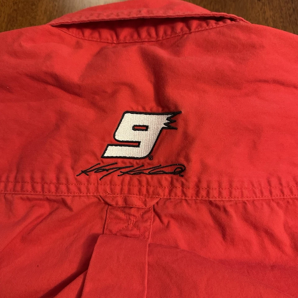 Vintage Chase Authentics Dodge Ram #9 Kasey Kahne NASCAR Button Up Shirt Men’s L - Image 3 of 4
