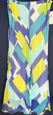 Vintage NWT Jaclyn Smith Bright Color Squares Long Skirt M .  W13