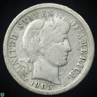 1905-O Barber Head Dime - Very Good Details