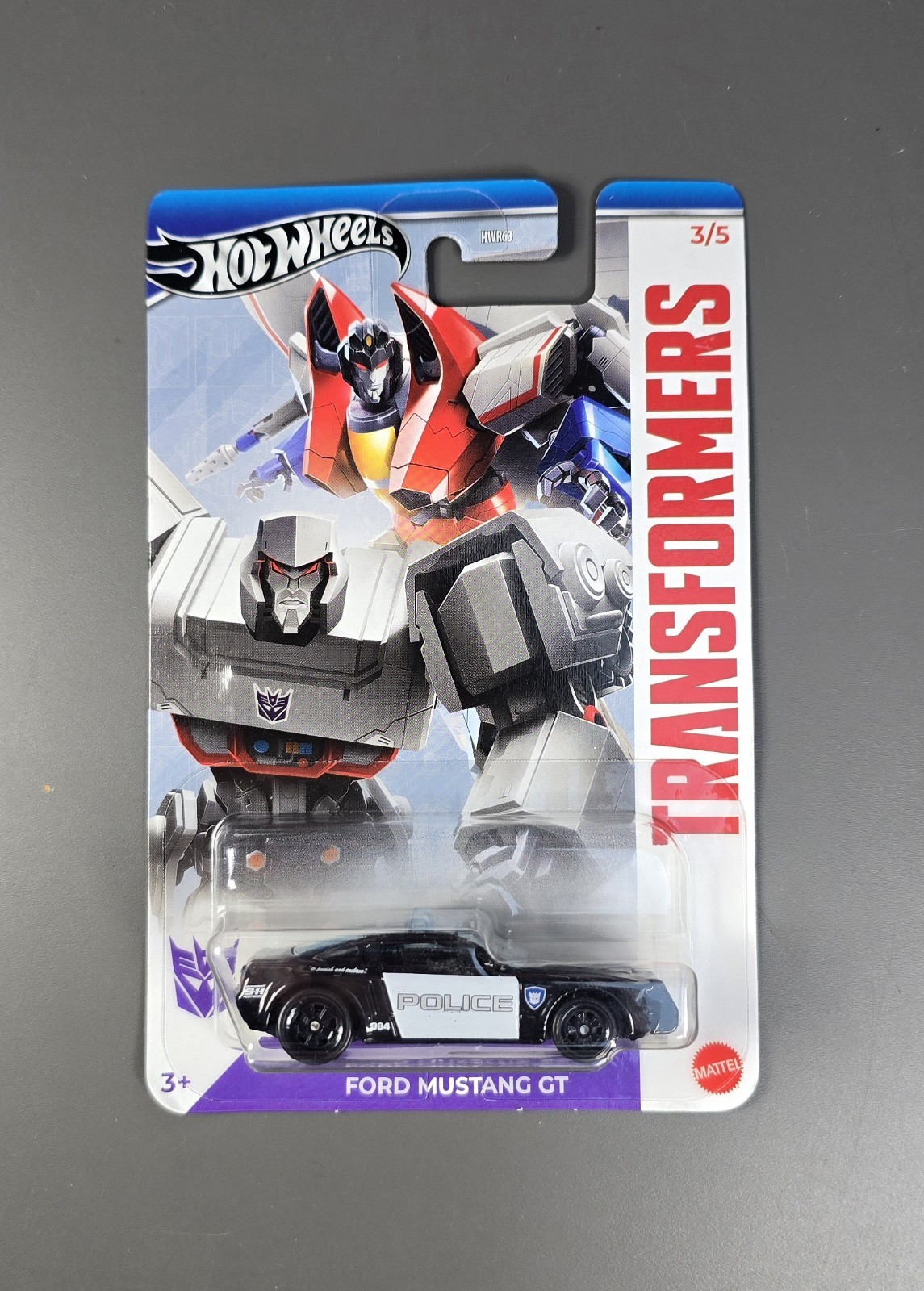 Hot Wheels Ford Mustang Gt Transformers con Texto To Punish and Slave VHTF