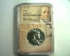 1961 FRANKLIN HALF DOLLAR NGC PF 68 RICK TOMASKA HAND SIGNED NICE ORIGINAL COIN