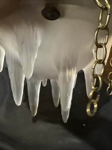 rene lalique Circa 1912 Stalactites Ceiling Overhead Light Shade Frosted 11 In - Picture 8 of 14