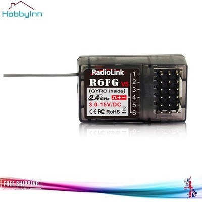 Radiolink R6FG RC Empfänger 2,4GHz Gyro 6 Kanäle für RC6GS V3/RC4GS V3/T8FB/T8S