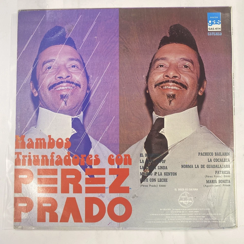 PEREZ PRADO - MAMBOS TRIUNFADORES - 1978 MEXICAN LP - Image 2 of 4