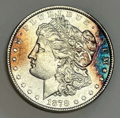 1878 7TF Morgan Silver Dollar Variety Vam 165 Spiked P Extra Fine Details