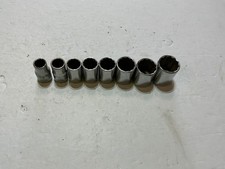 Vtg Craftsman 8pc 12 Drive Shallow Sae Socket Set 12- 1 All V Usa Made