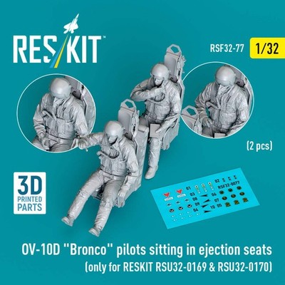 ResKit RSF32-0077 1:32 OV-10D Bronco Piloten sitzend in Schleudersitzen (2 Stück)