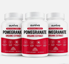 3Pack Auniva Pomegranate Extract Capsules, Natural Pomegranate Supplement