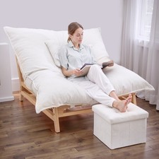 MOPHOTO Large Bean Bag Chair Chaise Lounge Chair,49.4" W Sofa Comfy Accent Chair