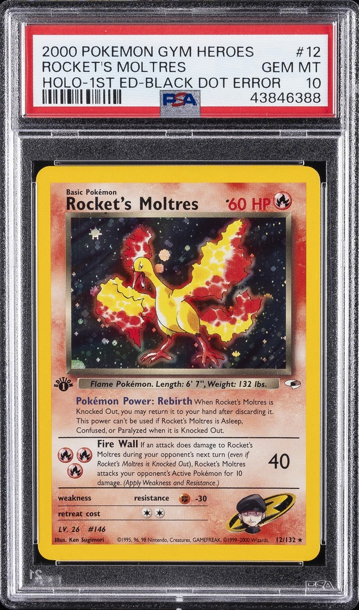 2000 POKEMON GYM HEROES HOLO-1ST EDITION-BLACK DOT ERR ROCKET'S