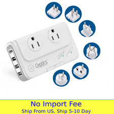 Ceptics Travel Voltage Converter -200W Convert 220V to 110V for Curling Iron, St