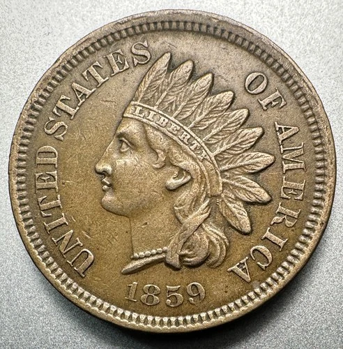 1859  INDIAN CENT    XF    KEY TYPE COIN  #1435