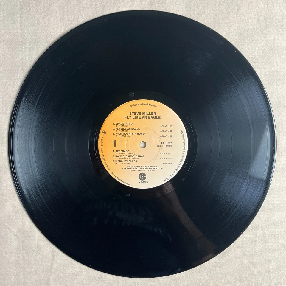 Виниловая пластинка STEVE MILLER BAND Fly Like An Eagle 1976 Capitol ST-11497 — очень хорошее состояние+ - Изображение 3 из 4