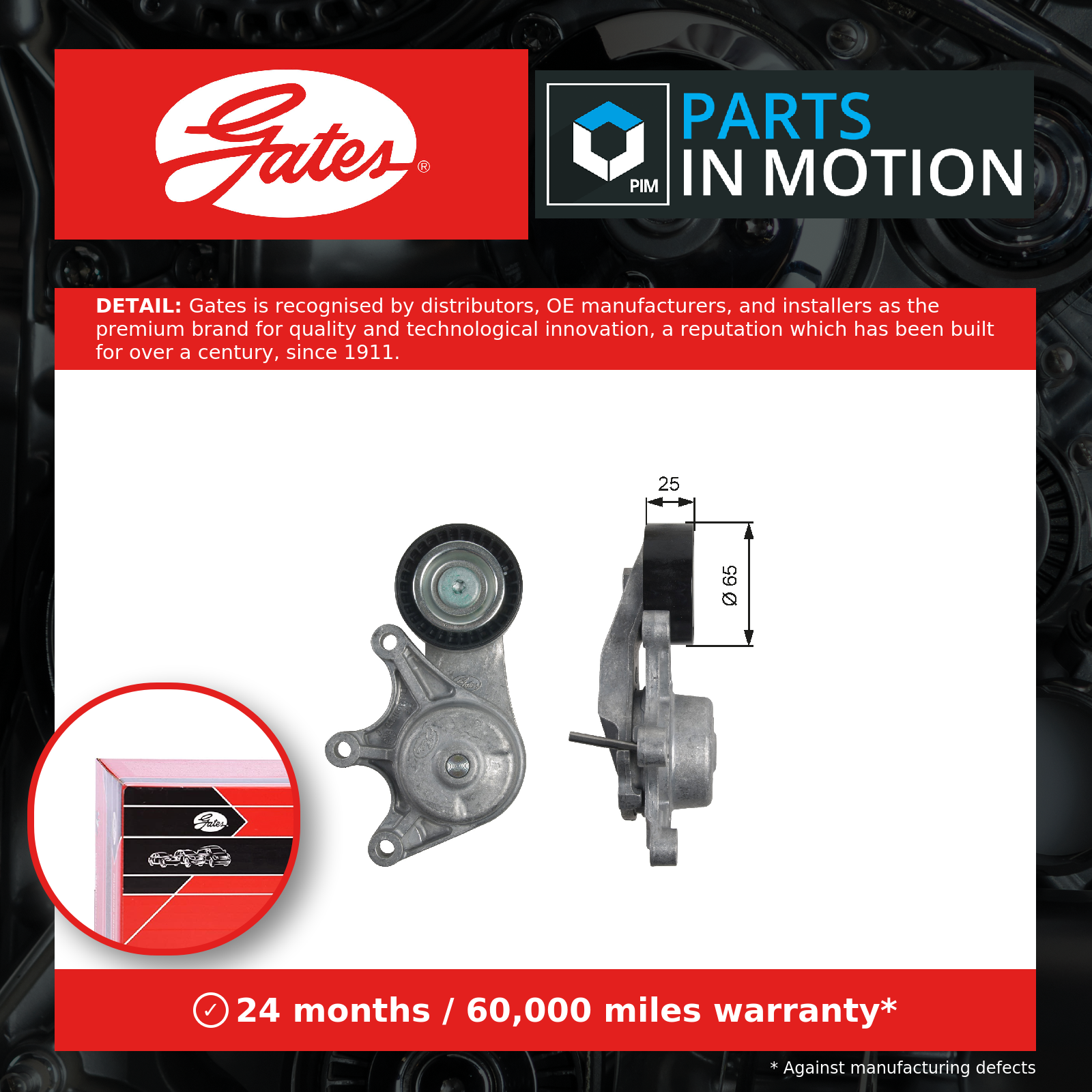 Aux Belt Tensioner fits BMW 125 F20, F21 2.0 2011 on N20B20A Drive V-Ribbed New - Image 22