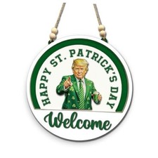 St Patricks Day Door Sign St Patricks Day Hanging Sign Round Hanging Plaque