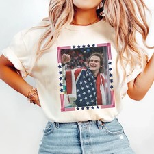 Usa Gold Hockey T-Shirt, Patriotic hockey Fan Tee, American Hockey Pride Gift