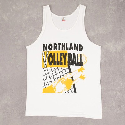 Vintage 90s Northland Volleyball Single Stitch Weste L Herren weiß Sport