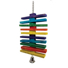 1812 Medium Rainbow Slat Climber Chew Pull Toy for Medium to Large Birds USA