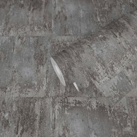 Selbstklebende Tapete | Rostoptik Design Mit Metallic Effekt – Grau