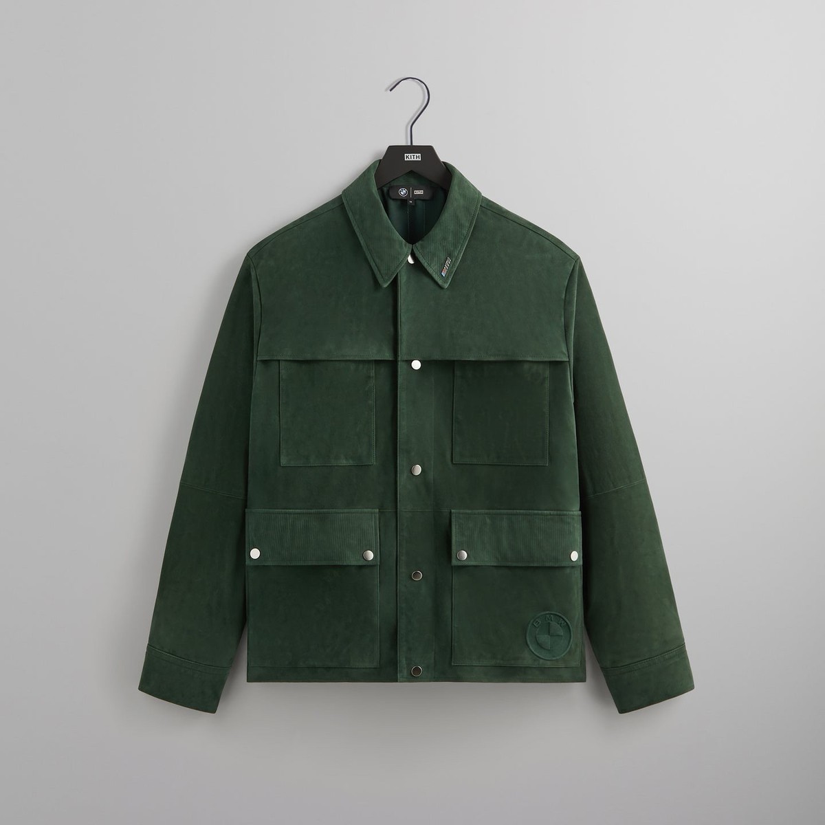 Kith for BMW Finn Suede Jacket in “Vitality” (Dark Green) Men's