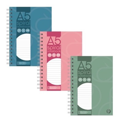 Notizbuch A5 spiralgebunden 200 Seiten liniert Alltag Schreibblock Schule Büro & Zuhause