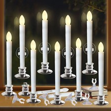 10PCS Window Candles Light LED Battery Operated Christmas Candles for Xmas Decor