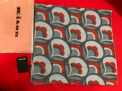 Kiton geométrico 100% Seda bufandas para hombres