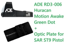 Ade RD3-006 Shake Awake GREEN Dot + Optic Mounting Plate for SAR USA ST9 Pistol
